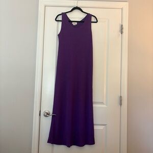 Vintage Purple Sleeveless Maxi Dress